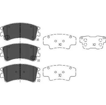 Brzdová destička Sada brzdových destiček, kotoučová brzda KAVO PARTS KBP-4512
