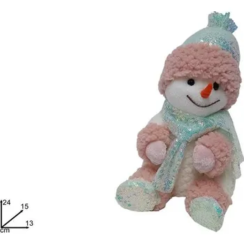 Vánoční dekorace PROHOME - Sněhulák sedící 24cm