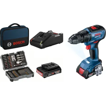 BOSCH GSR 18V-50 - 0.601.9H5.004 - Akumulátorový vrtací šroubovák + 43 ks sada príslušenství