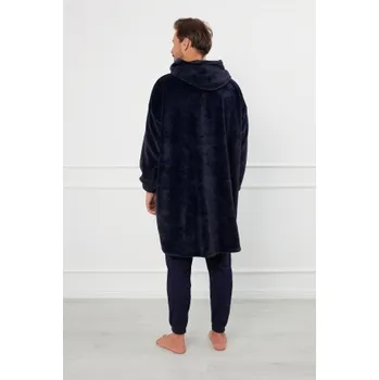 Dámská mikina Hřejivá oversize mikina Italian Fashion Forio - Unisex Tmavě modrá One size