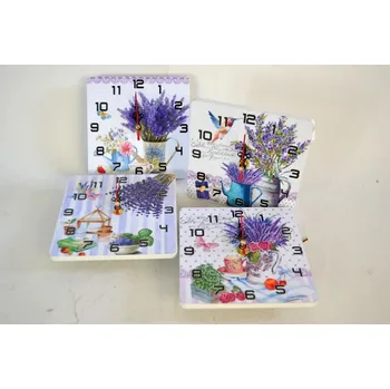 Hodiny PROHOME - Hodiny 15x15cm Levandule různé dekory