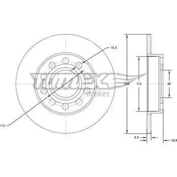 Brzdový kotouč Brzdový kotouč TOMEX TX 71-71