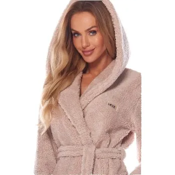 Dámský župan Dámský župan LaL 2204 Brandi - měkký a teplý Světle hnědá XL