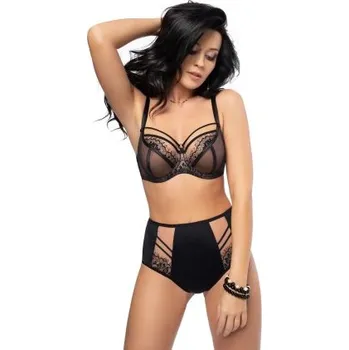 Kalhotky Vysoké brazilky Gorsenia K498 Paradise Černá M