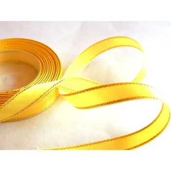 Stuha Stuha saténová s lurexem, WSO3011, šíře 25 mm/ návin 22 m