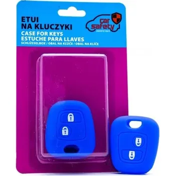 Modré silikonové pouzdro na klíče Citroen Peugeot Toyota - EPKC49 CARSAFETY