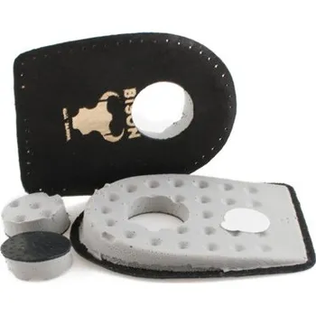 Vložka do bot Podpatky na ostrohy kožené latex, černá, L (41-46)