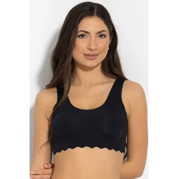 Podprsenka Bezešvá podprsenka Mitex Feel good - laser cut Černá S