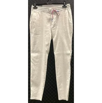 Alberto Clara Linen Twill White 36 Kalhoty