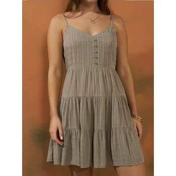 Dámské šaty Sinsay - Mini šaty s vrstveným efektem - olivová - 543DA-91X - 543DA-91X-XS