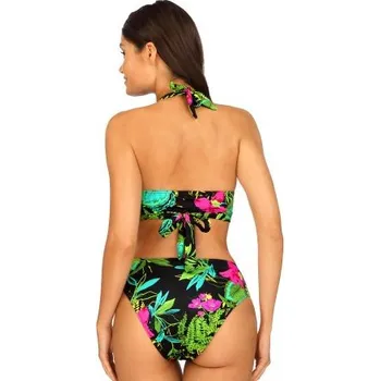 Dámské plavky Dvoudílné plavky Lorin L2484/3 Černo-zelená 75B/M