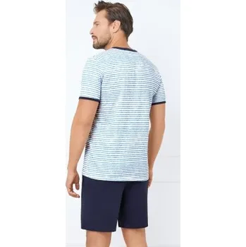 Pánské pyžamo Pánské pyžamo Italian Fashion Flota - bavlna Světle modrá S