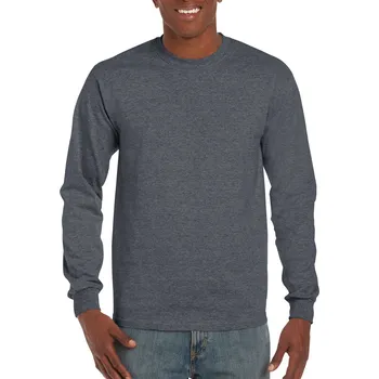 Oblečení a móda Gildan Ultra Cotton™ Adult Long Sleeve T-shirt, šedá (Dark Heather)