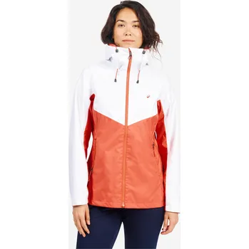 DECATHLON Dámská nepromokavá bunda na plavbu Sailing 100 L BÍLÁ|ORANŽOVÁ|ČERVENÁ