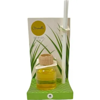 Tyčinkový aroma difuzér ARÓMA Difuzér 50 ml s tyčinkami, Citronela