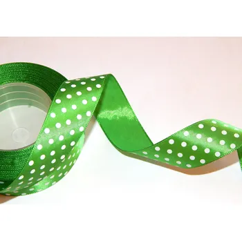 Stuha Stuha saténová s puntíkem, WSK6086, šíře 12 mm / balení 22 m