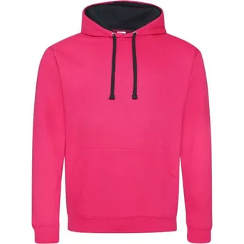 Pánská mikina Just Hoods Varsity Hoodie, růžová (Heliconia)