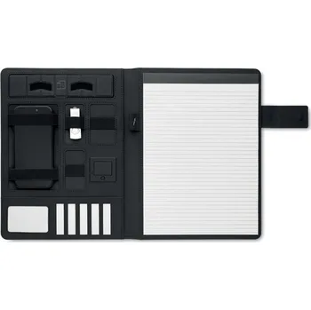 Powerbanka Desky A4 s bezdrátovou nabíječkou - BURGUS, černá