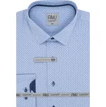 Pánská košile AMJ Comfort - modrá se vzorem VDBR1295 velikost: 45, délka rukávu: dlouhý rukáv