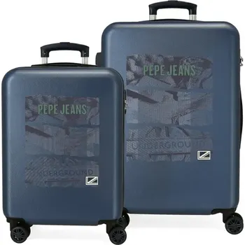 JOUMMA BAGS Sada luxusních ABS cestovních kufrů 65cm/55cm PEPE JEANS DAVIS Denim, 6481422