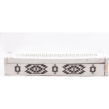 Vonná tyčinka Milujeme Kameny Truhlička dřevěná – stojánek na vonné tyčinky – černo-bílá – VADA VAD554 514376