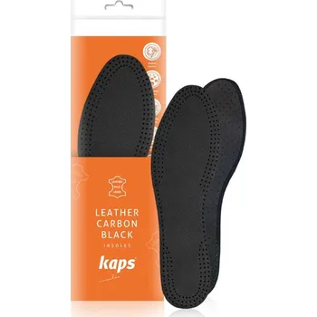 Kožené vložky do bot Leather Carbon Black 40 - pánské