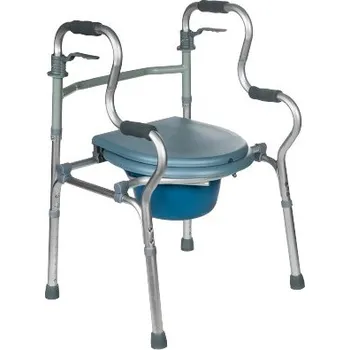 Chodítko pro seniory Multifunkční chodítko s přenosným WC a sedátkem Harry RF-133, šedé