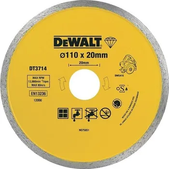 Řezný kotouč DeWALT Diamantový rezný kotouc na dlaždice - ø 110 mm - DT3714