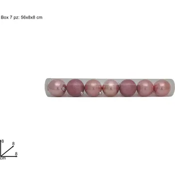 Vánoční dekorace PROHOME - Koule vánoční 8cm 7ks