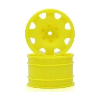 RC náhradní díl Wheel 8 Spokes Yellow 2.0 inches (2) Kyosho Optima Mid - expresní doprava