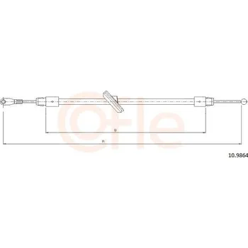 Lanko parkovací brzdy Tažné lanko, parkovací brzda COFLE 92.10.9864