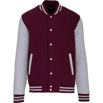 Pánská mikina Kariban Unisex Teddy Fleece Jacket, červená (Maroon)