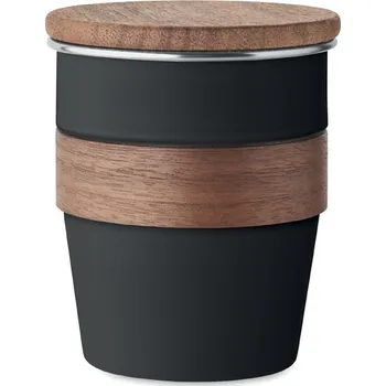 Termohrnek Jednostěnný kelínek 350 ml - WALNUT, černá