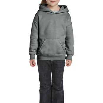 Pánská móda Gildan Heavy Blend™ Youth Hooded Sweatshirt mikina, šedá (Graphite Heather)