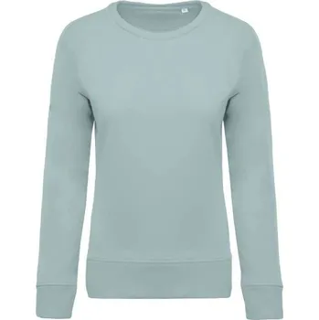 Dámská mikina Kariban Ladies’ Organic Cotton Crew Neck Raglan Sleeve Sweatshirt mikina, šedá (Ice Grey)