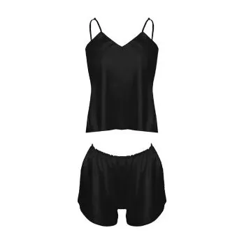 Dámské pyžamo Dámské pyžamo Dkaren Karen - s kraťásky Černá XL