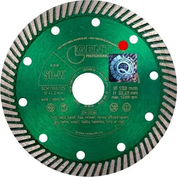 Brusný kotouč Kotouč řezný diamant GENT SD-W 125mm turbo zelený