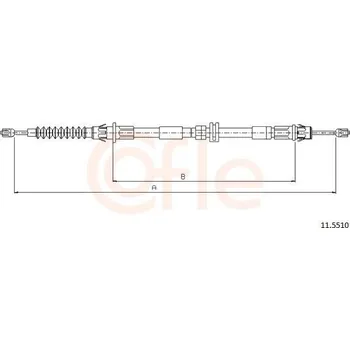 Auto-moto Tažné lanko, parkovací brzda COFLE 11.5510