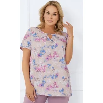 Dámské noční prádlo Dámské pyžamo Italian Fashion Inger - bavlna Světle fialová 2XL