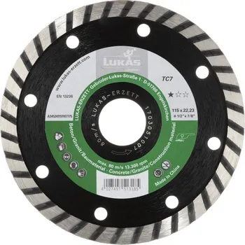 Řezný kotouč Lukas Diamantový řezný kotouč TC7 na kámen Ø 125 mm pro úhlovou brusku