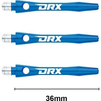Příslušenství pro šipky Násadky na šipky Red Dragon DRX hliníkové modré, krátké, 36mm