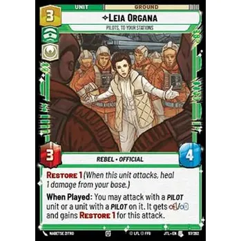 Sběratelská karetní hra Leia Organa, Pilots, To Your Stations 097/202 - Jump to Lightspeed Typ karty: Standard