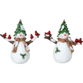 Vánoční dekorace PROHOME - Sněhulák s kloboukem 16,5cm různé druhy