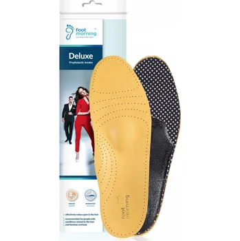 Vložka do bot Kožené vložky do bot s aktivním uhlím absorbujícím pot Foot Morning Deluxe, EU 38