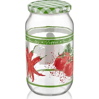 Dóza na potraviny PROHOME - Dóza sklo 1l různé barvy