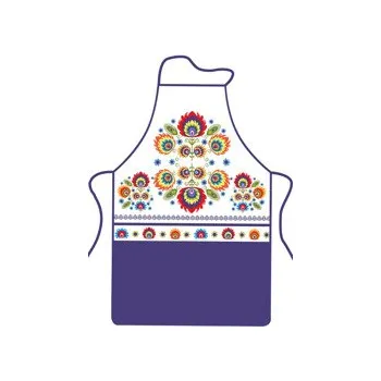 Kuchyňská zástěra PROHOME - Zástěra kuchyňská FOLK II 50x76cm modrá