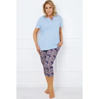 Dámské oblečení Dámské pyžamo Italian Fashion Carbonie - bavlna Světle modrá XL