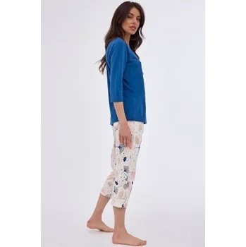 Dámské pyžamo Dámské 3/4 pyžamo Cornette Gina - modal Modrá M
