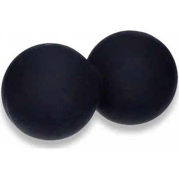 Masážní přístroj Dvojitá masážní silikonová kulička DuoBall, průměr 6,5 cm, černá