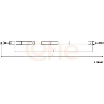 Brzdový systém Tažné lanko, parkovací brzda COFLE 1.ME013